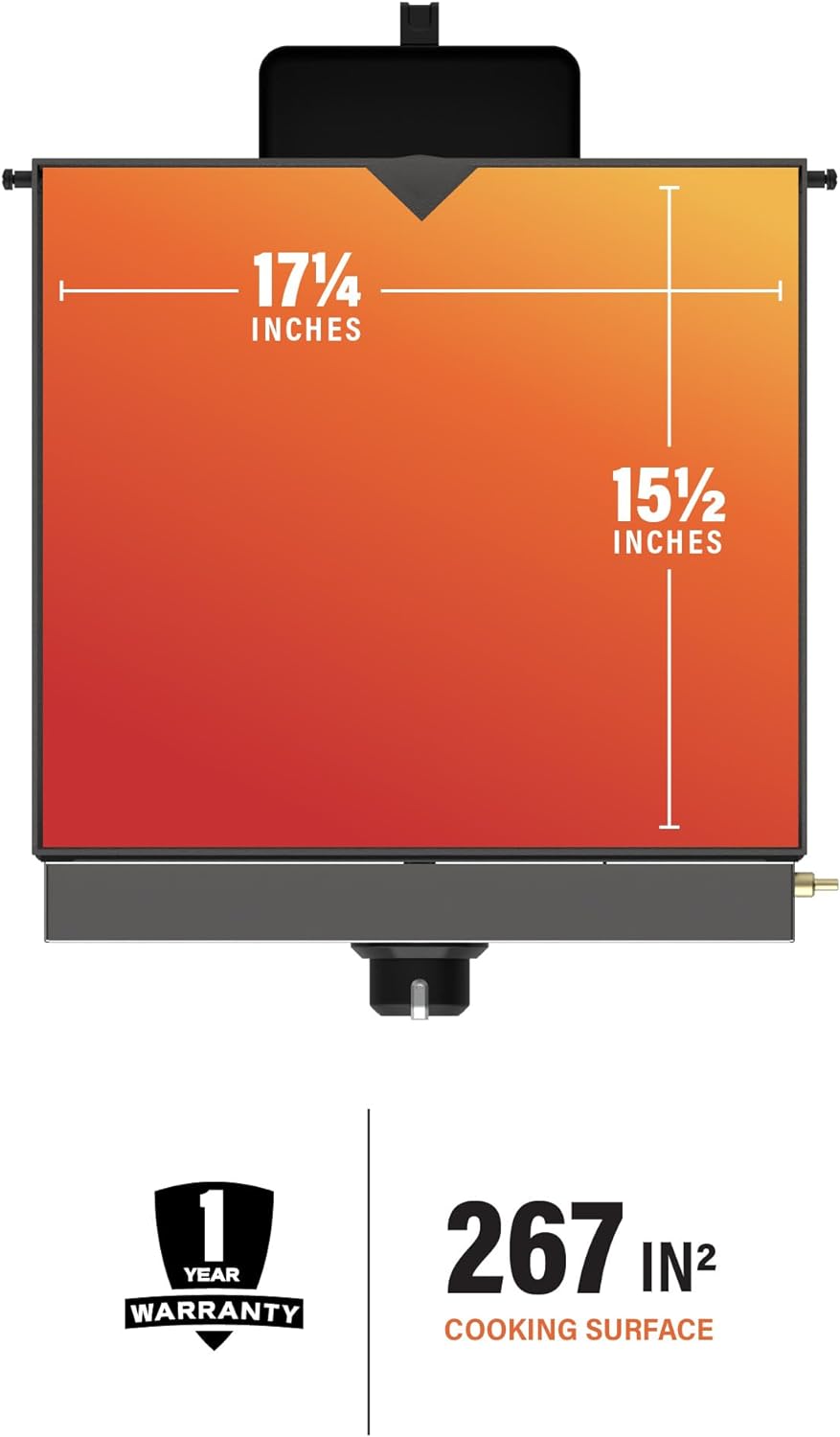 Blackstone 2143 Tabletop Griddle with Stainless Steel Front Plate and Hood - 17"