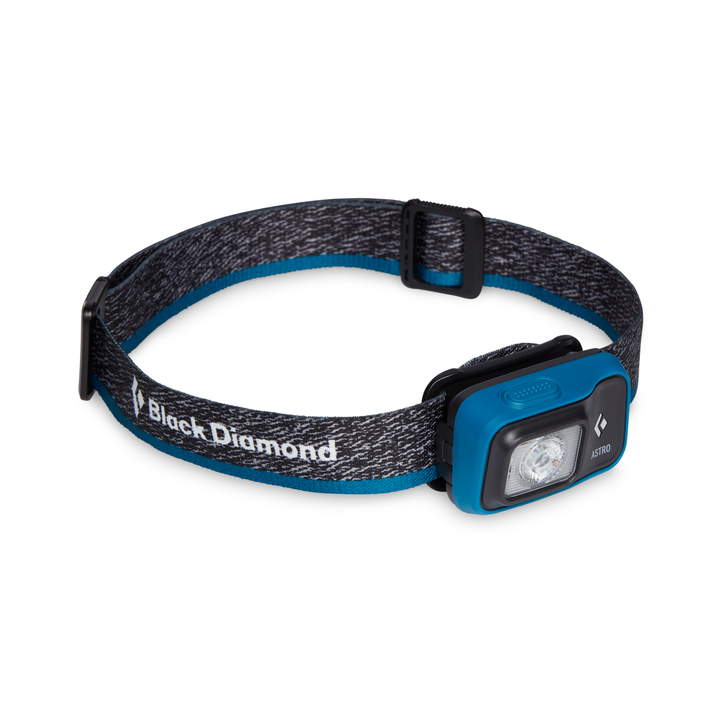 Compact and lightweight headlamp with a single lens and switch, designed for simplicity and versatility