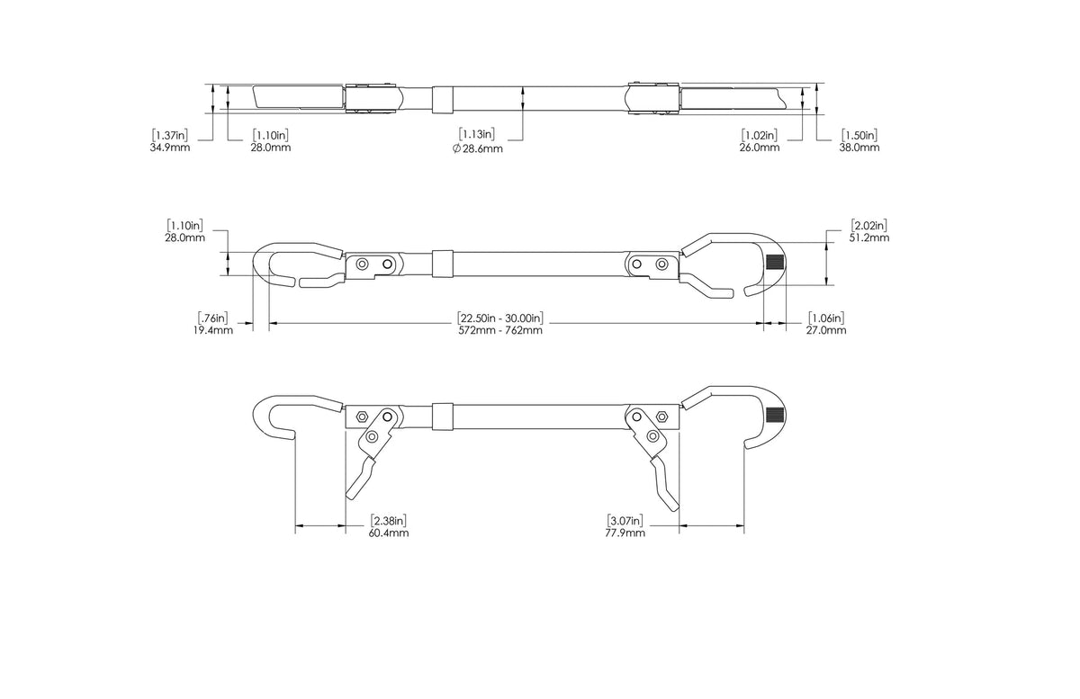 Swagman DLX Bar Adapter mounted between bike stem and seat post