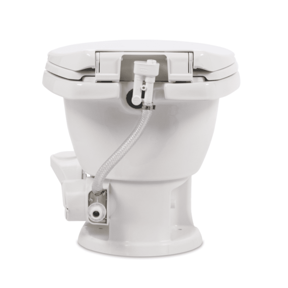 Dometic Complete 411 compact RV toilet with round bowl design