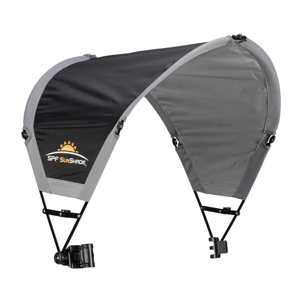 Universal clip-on sunshade accessory for outdoor chairs