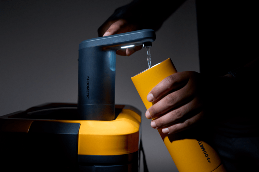 Dometic Recon 360 faucet with modern, rugged outdoor design