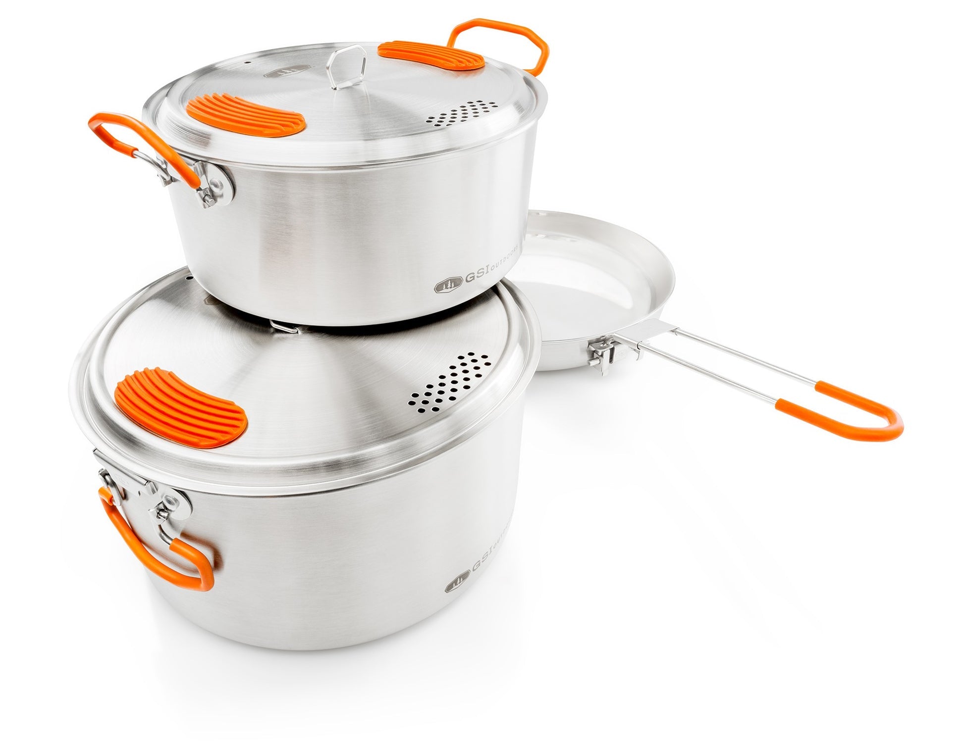 Durable GSI Glacier Stainless camping cookware for 3+ people