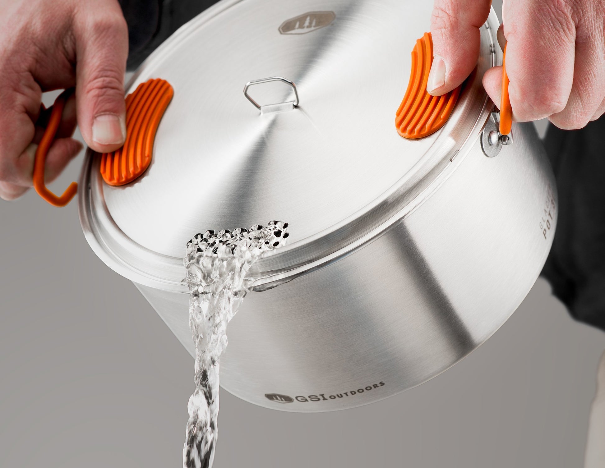 GSI Outdoors Glacier Stainless cookset for campfire and stove cooking