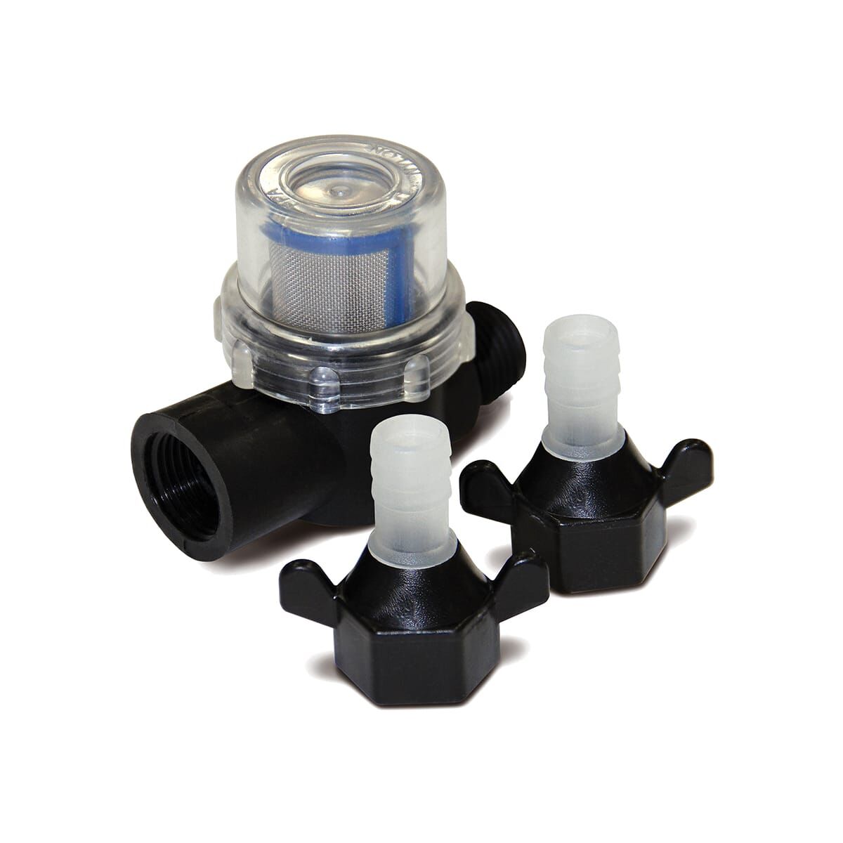 Flow Max RV Water Pump with included screen filter and installation hardware for optimal water flow