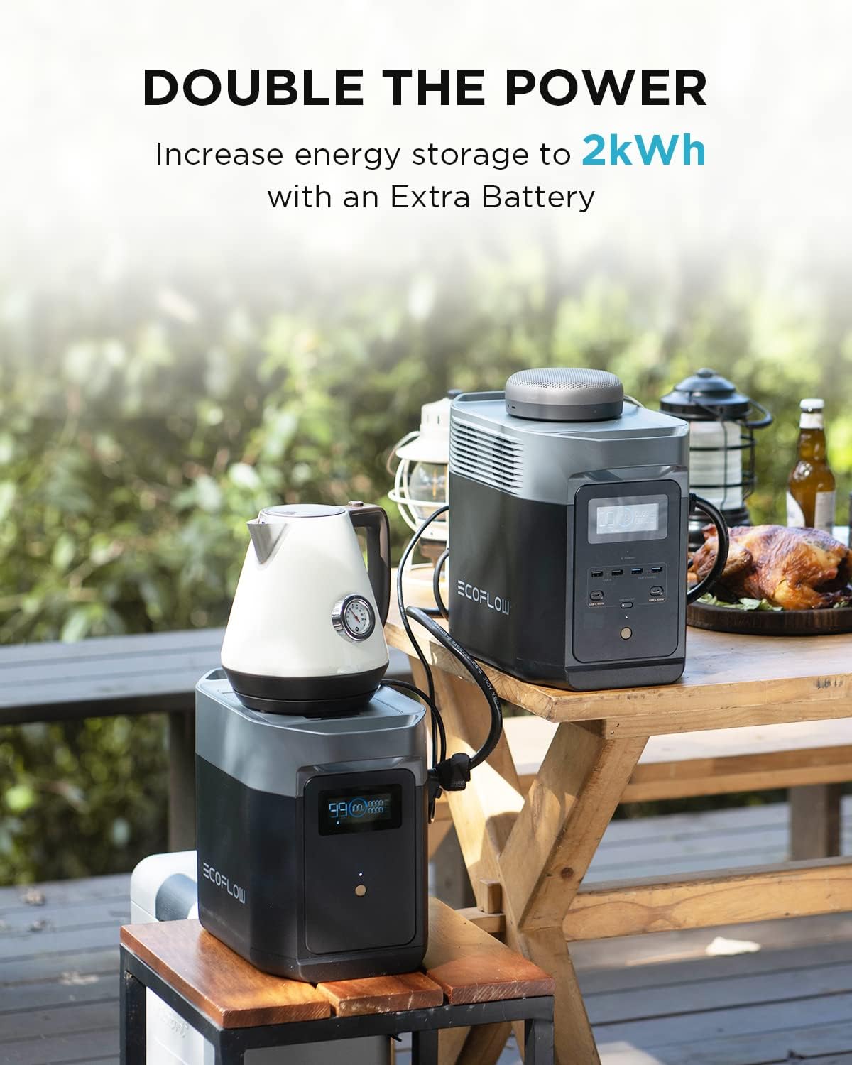 EcoFlow DELTA 2 add-on battery for extended power capacity


