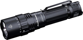 Fenix PD40R V3.0 super bright mechanical rotary switching flashlight with a sleek black design and all-metal CNC machining light body