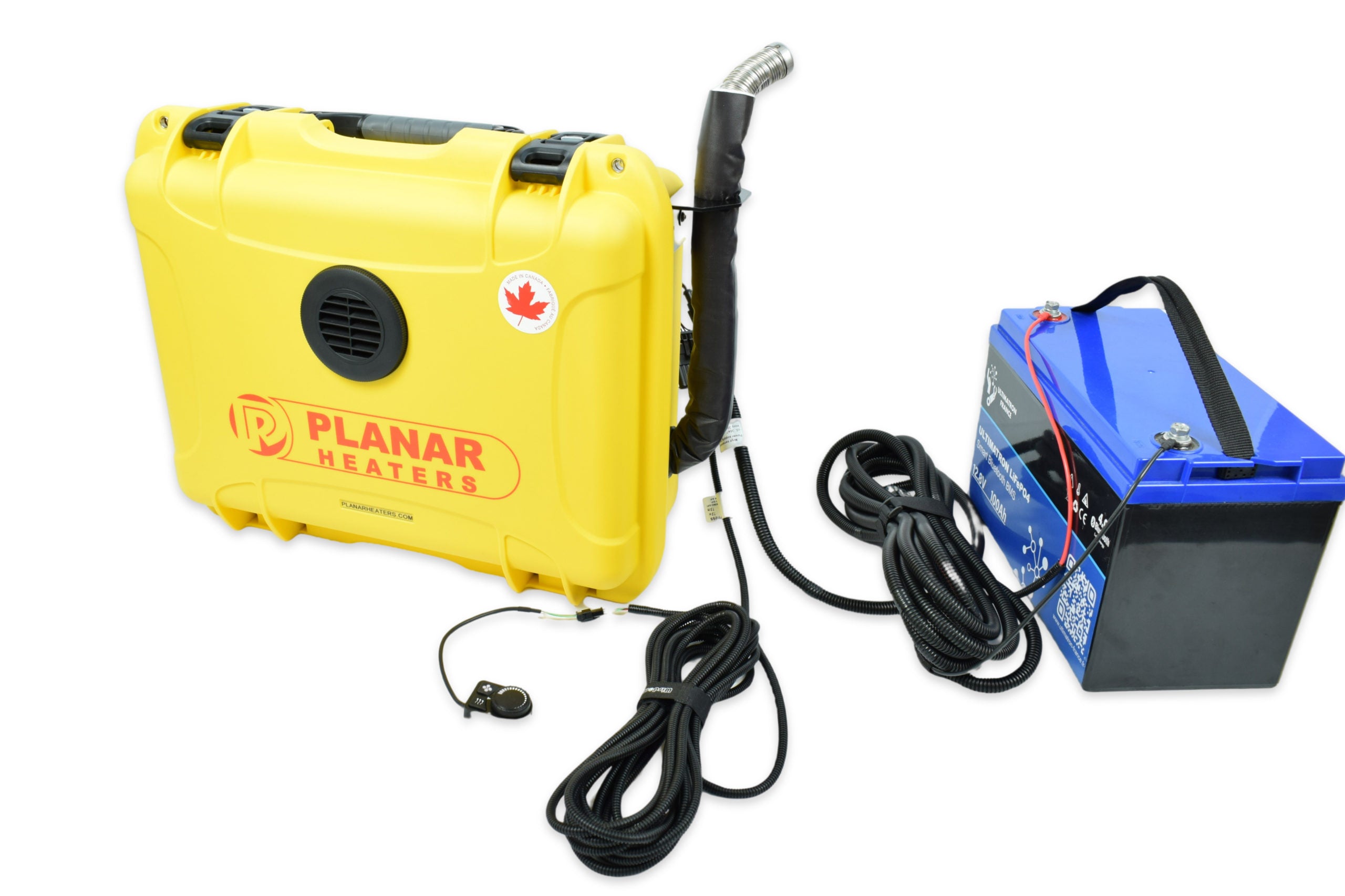 Planar 2D heater air intake filter and ventilation components