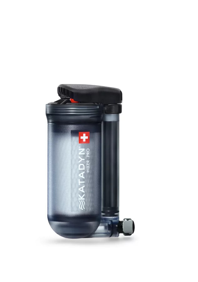 Hand pump Katadyn Hiker Pro water filtration system with clear housing