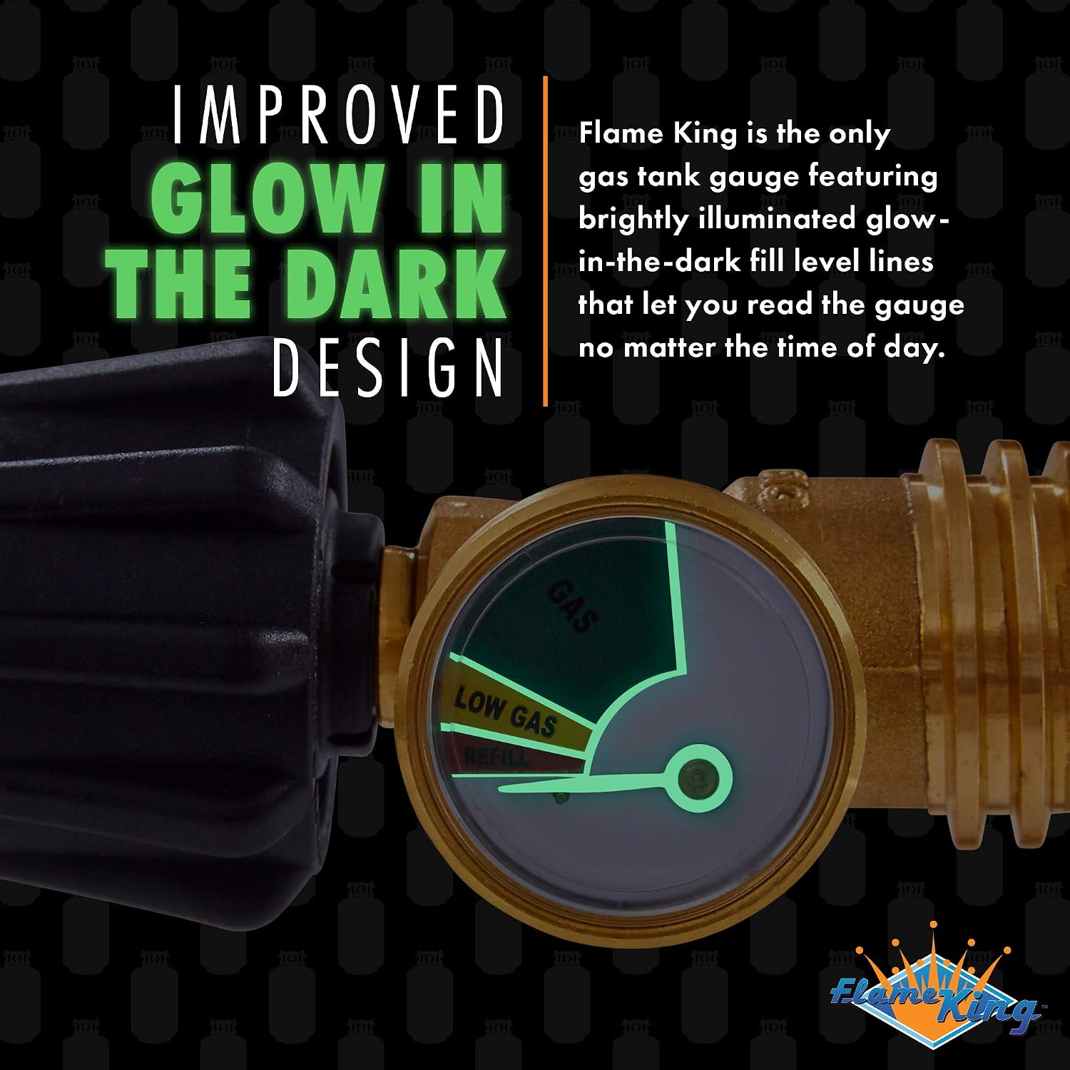 Propane gas gauge helps monitor remaining fuel before running out during camping