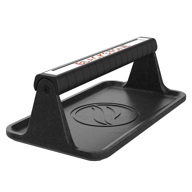 Pre-seasoned cast iron surface for even heat distribution on griddle