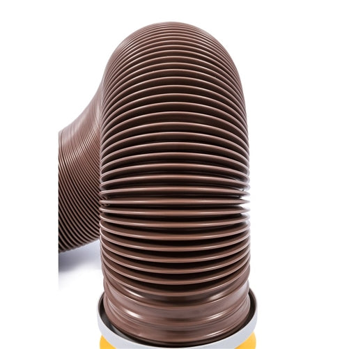 Heavy-duty vinyl RV sewer hose designed for hot and cold weather camping