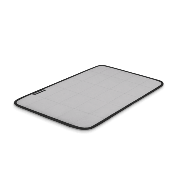 Close-up of the Dometic CMP-H1 seat heater showing its three heat modes: low, medium, and high, for tailored warmth outdoors.