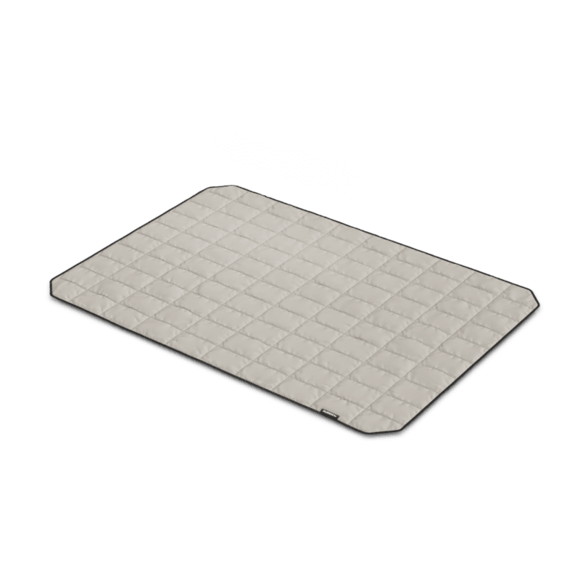 Close-up view of the Dometic blanket's soft, padded top and durable, waterproof bottom