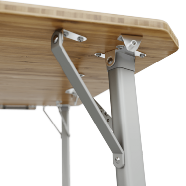 Dometic CMP T4 Table shown at three different heights: coffee table, kids’ table, and dining/prep height.