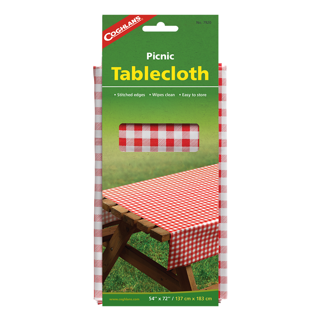 Coghlan’s picnic tablecloth 54 x 72 inch camping table cover polyethylene