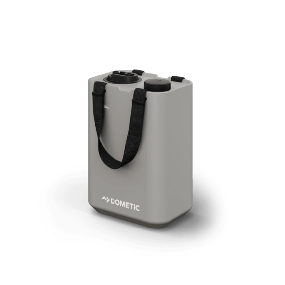 Dometic HYD J11 Water Jug with removable webbed carry handles for comfortable transport.