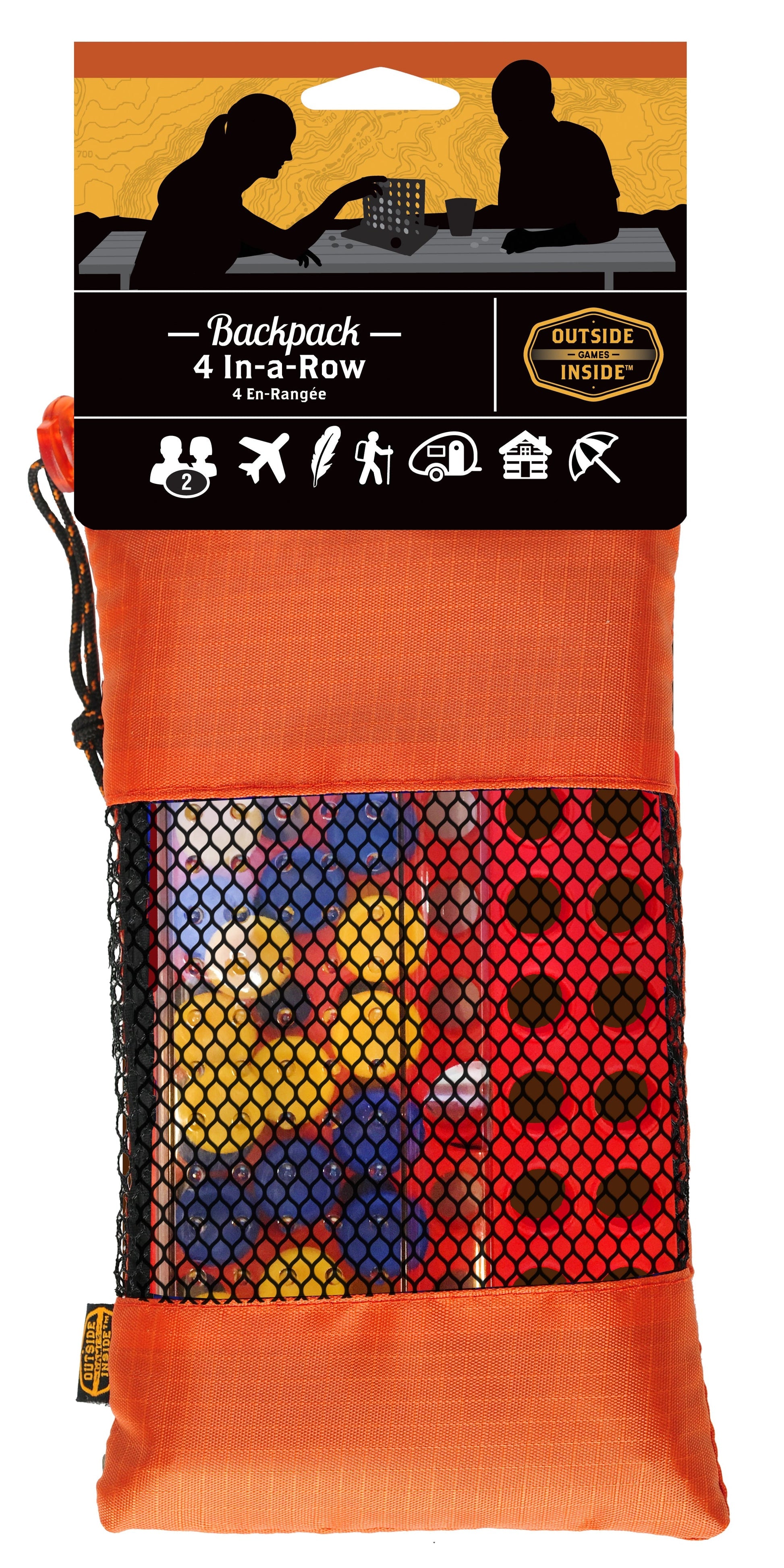 GSI Outdoors Backpack 4 In-a-Row compact connect four game for camping and travel.