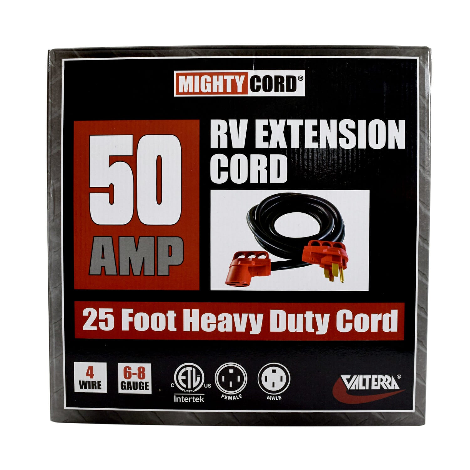 Valterra 50 Amp Extension Cord (A10-5025EH) - 25' Heavy-Duty RV Power Cable