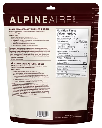 AlpineAire Rustic Three Cheese Sausage Lasagna with pork sausage and three cheeses
