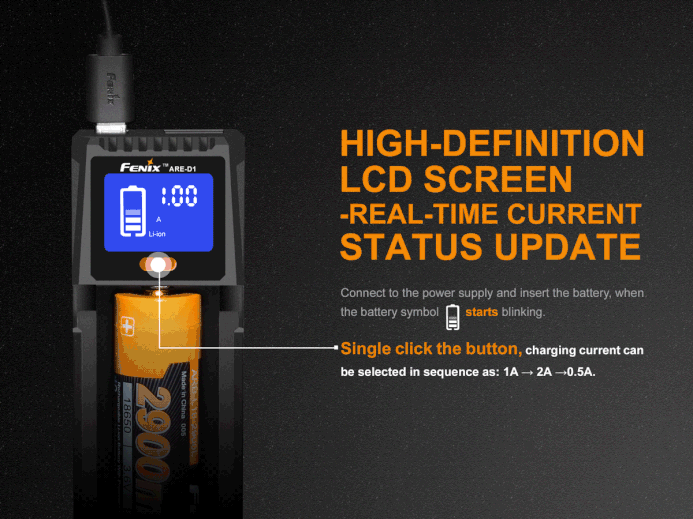 Fenix ARE-D1 compact charger ideal for portable battery charging