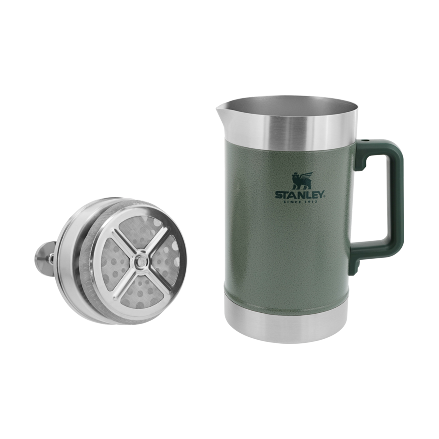 Stanley BPA-free stainless steel French press for group coffee brewing