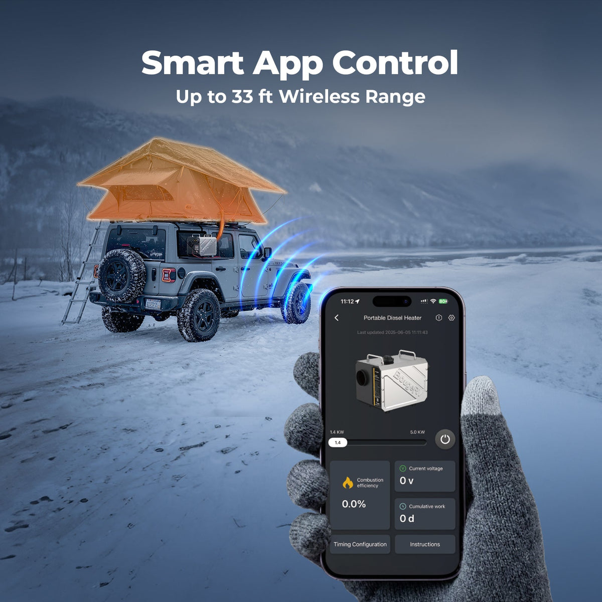 BougeRV outdoor heater designed for portable cold-weather heating