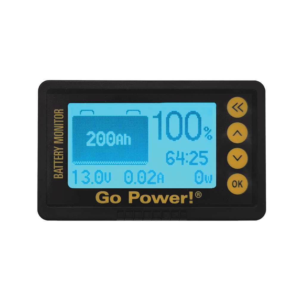 vGo Power GP-BMK-25 Battery Monitor Kit with LCD Display for RV and solar batteries