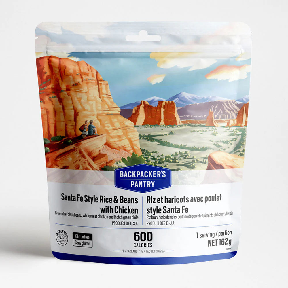 Santa Fe Style Rice & Beans with Chicken freeze-dried camping meal pouch