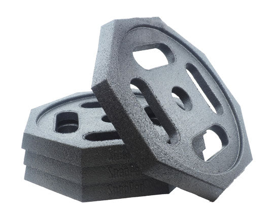 Universal RV leveling support pad made from rugged recycled rubber, fits Andersen 12.5” and Stromberg Carlson 12” jack blocks