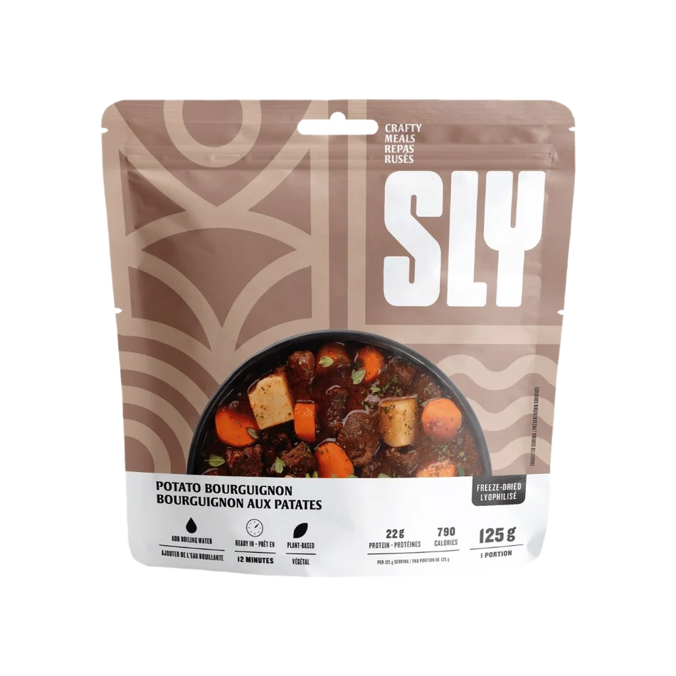 SLY Bourguignon Potatoes freeze-dried meal with vegetables and plant-based protein