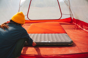 sleeping pad in the tent