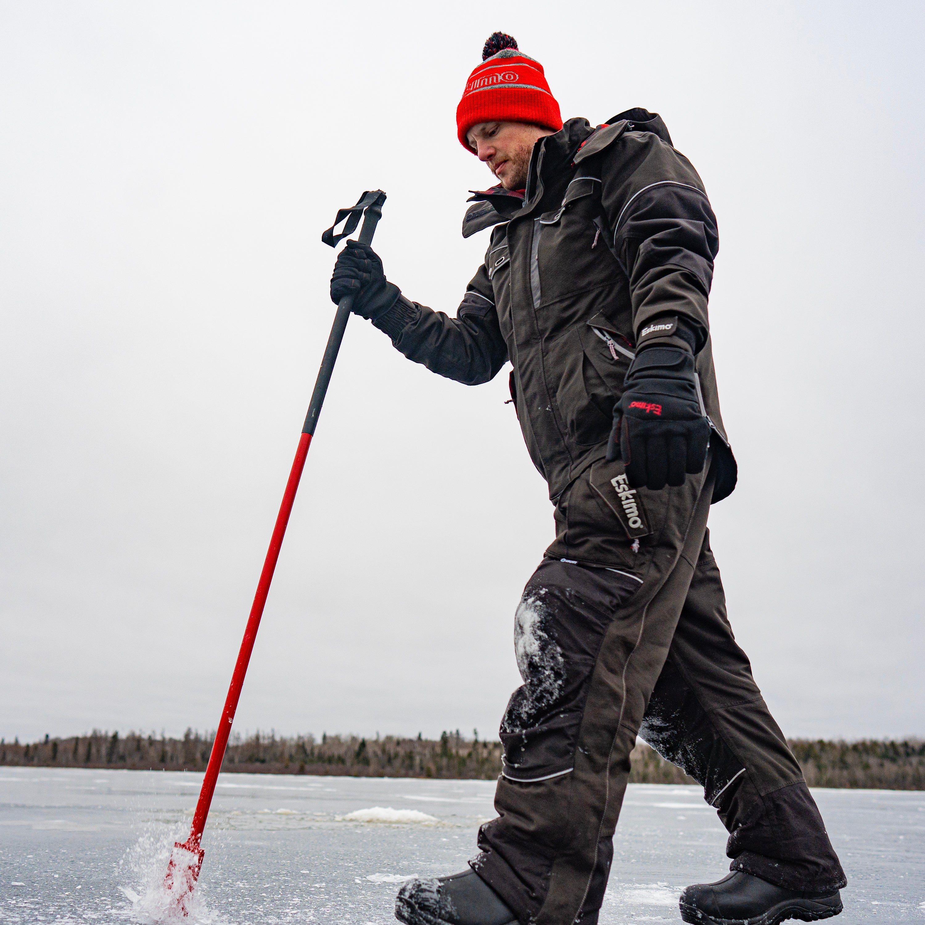 Durable fully-welded steel Redneck One-Piece Chisel for ice fishing