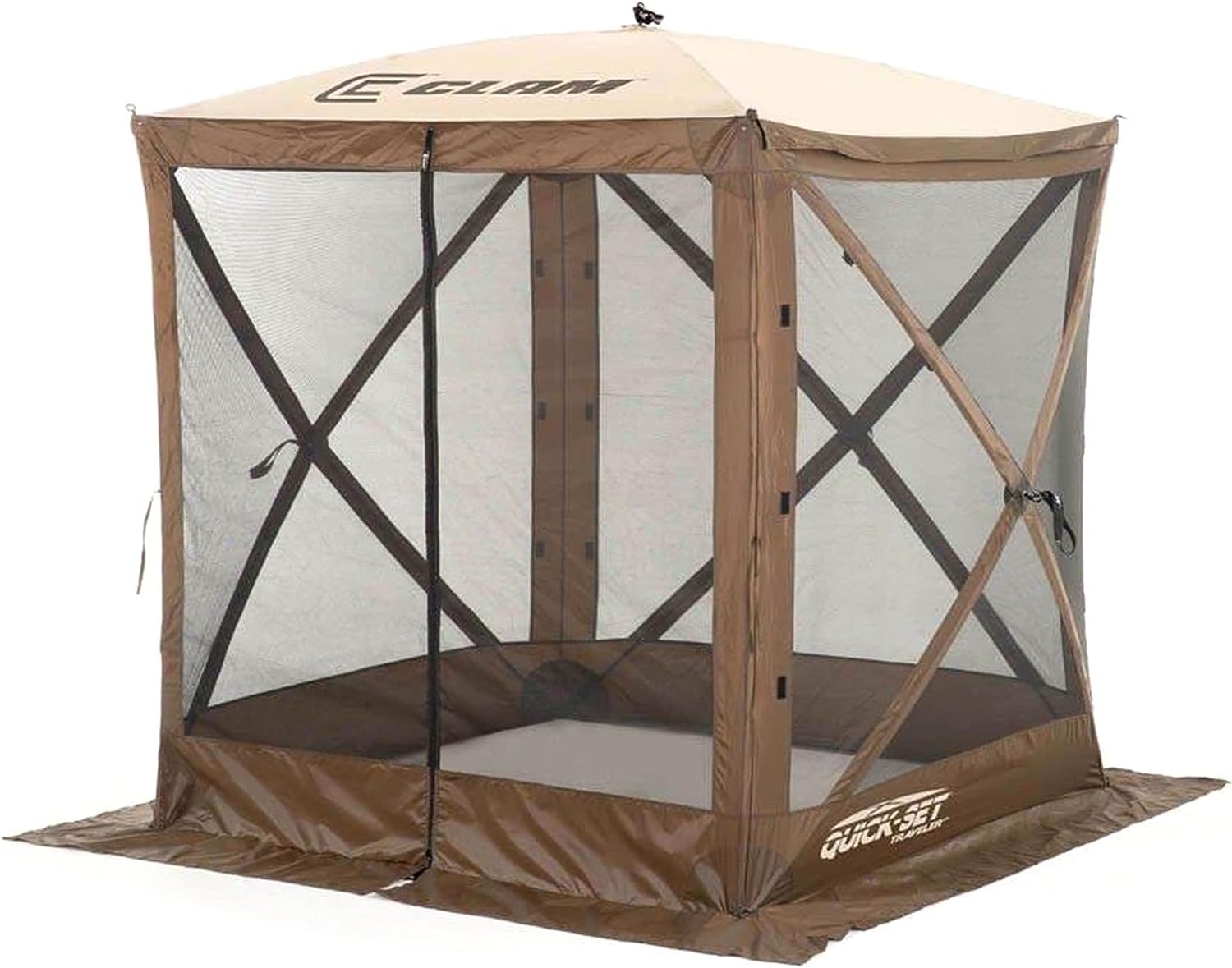 CLAM Quick-Set Traveler 6 x 6 Foot Portable Pop Up Gazebo Screen Tent 4 sided-109870