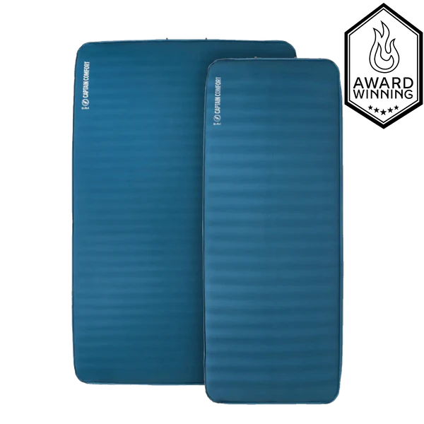 Big Agnes Captain Comfort self-inflating sleeping pad with 5-inch thick foam cushioning