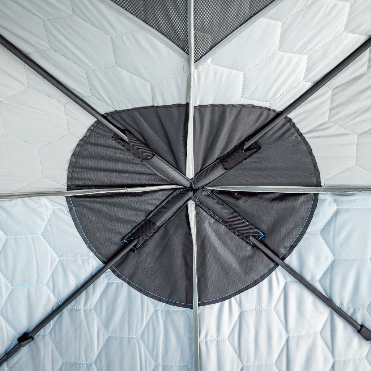 Clam X-800 ice fishing shelter oversized snow skirt for wind protection