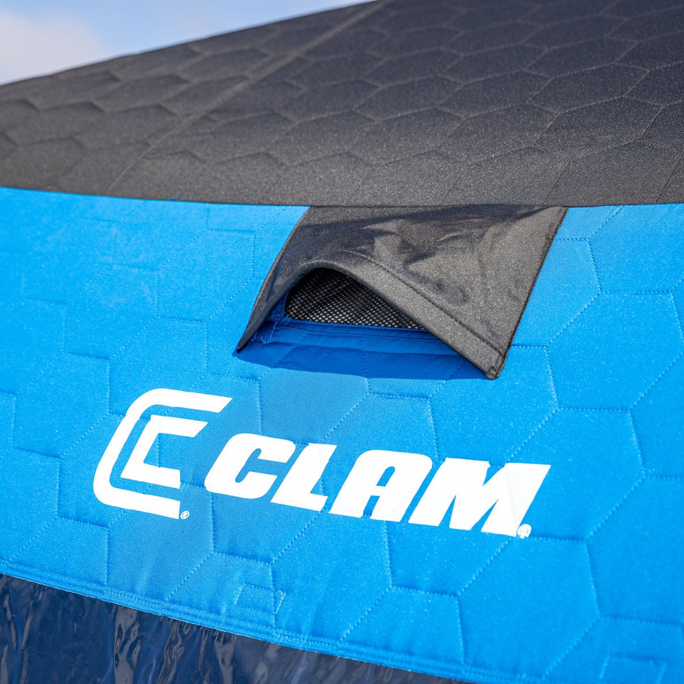 Clam X-400 thermal ice fishing shelter interior