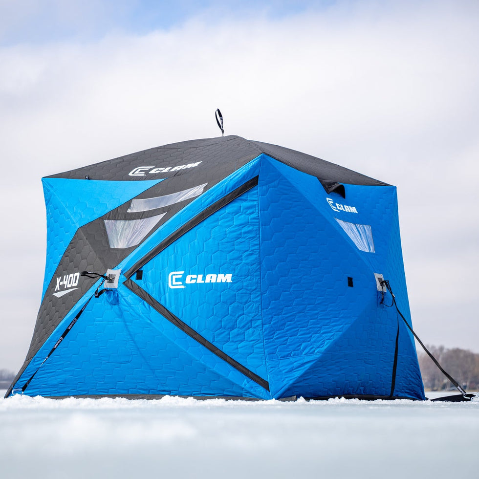 Clam X-400 64 square foot ice fishing shelter