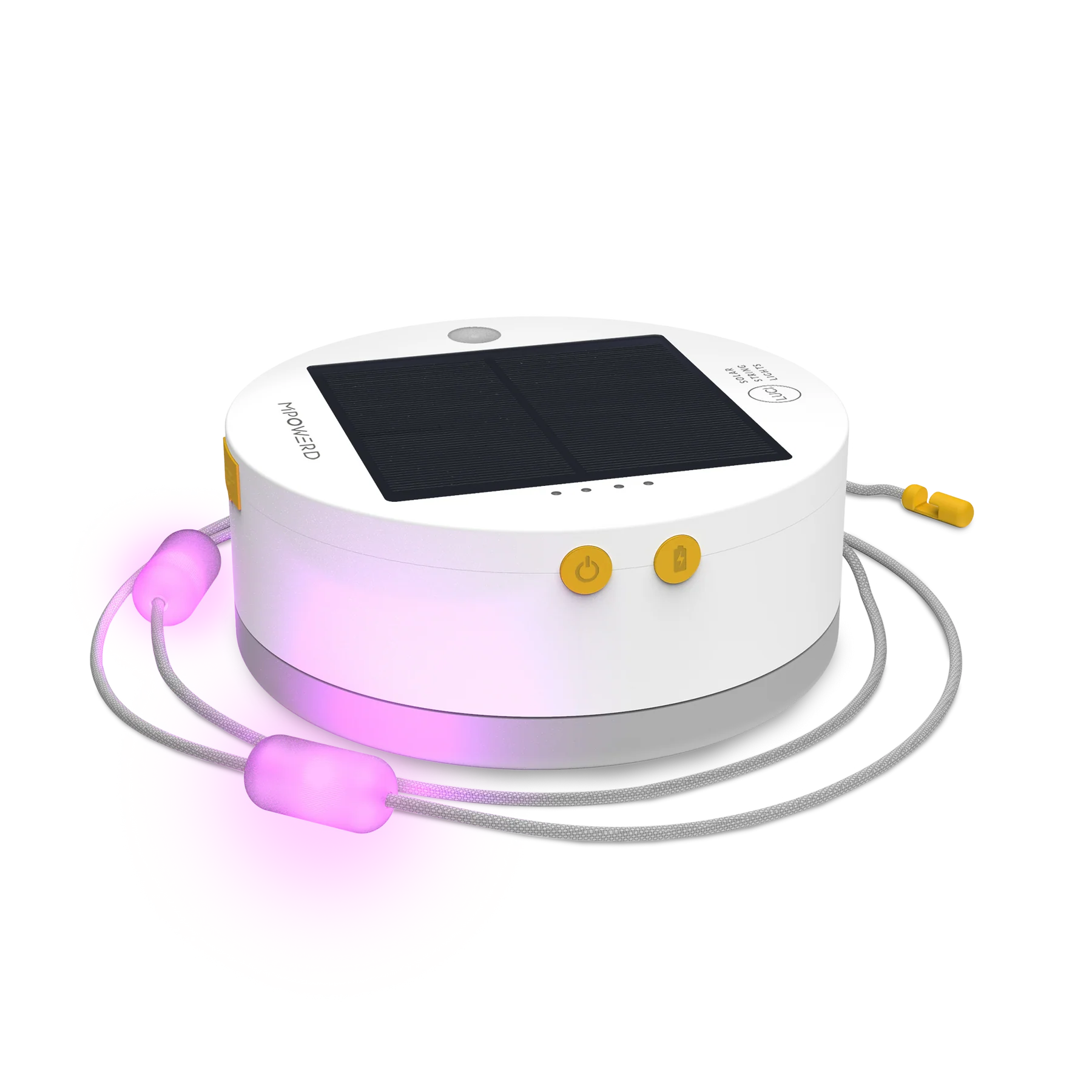 Solar String 18' Color Portable String Lights & Mobile Charger - Full Kit