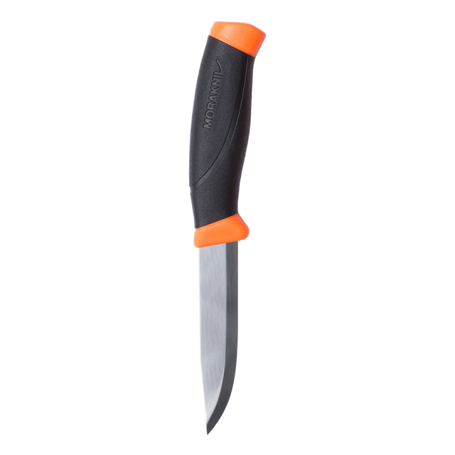 Morakniv Companion (S) black outdoor knife with Swedish stainless steel blade and ergonomic non-slip handle