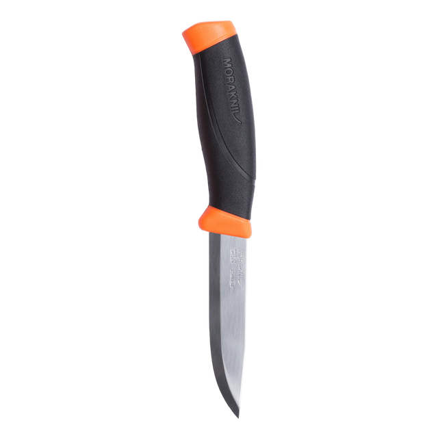 Green Morakniv Companion (S) all-purpose outdoor knife with 12C27 stainless steel blade and finger guard