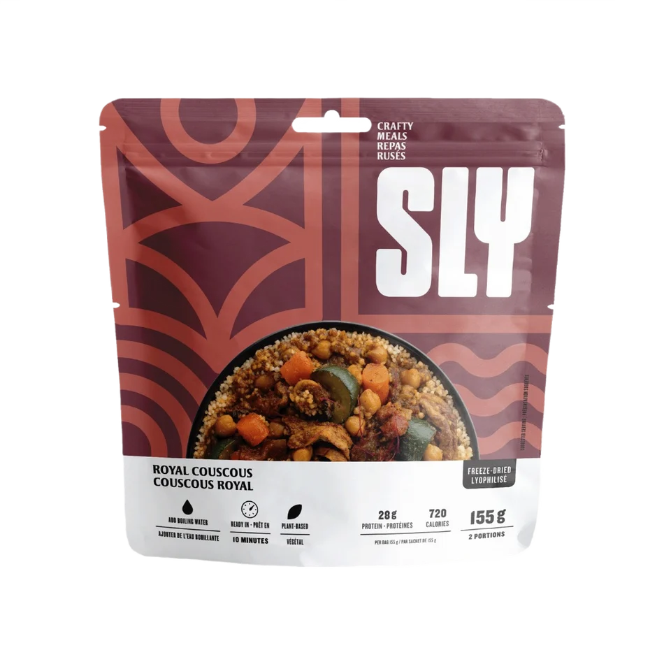 SLY Couscous freeze-dried meal with chickpeas, vegetables and saffron sauce