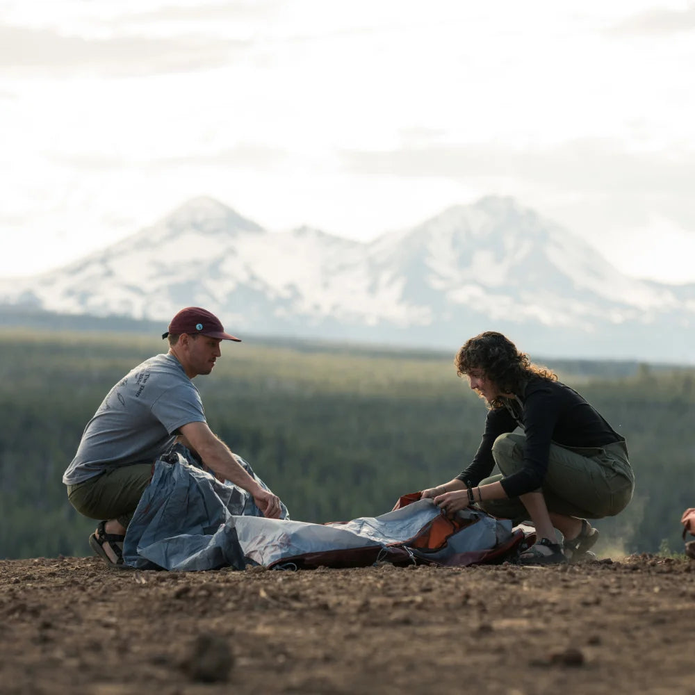 Multi-anchor point vestibule providing weather-protected gear storage