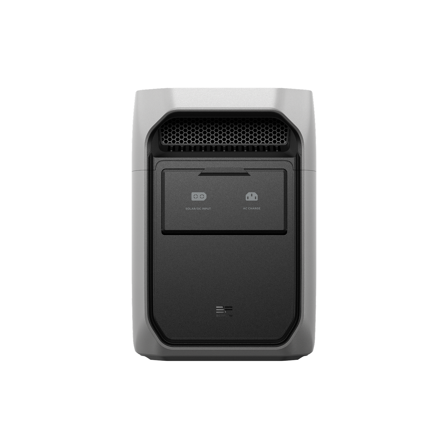 Compact EcoFlow portable battery generator with multiple charging methods for home backup, camping, and outdoor power.