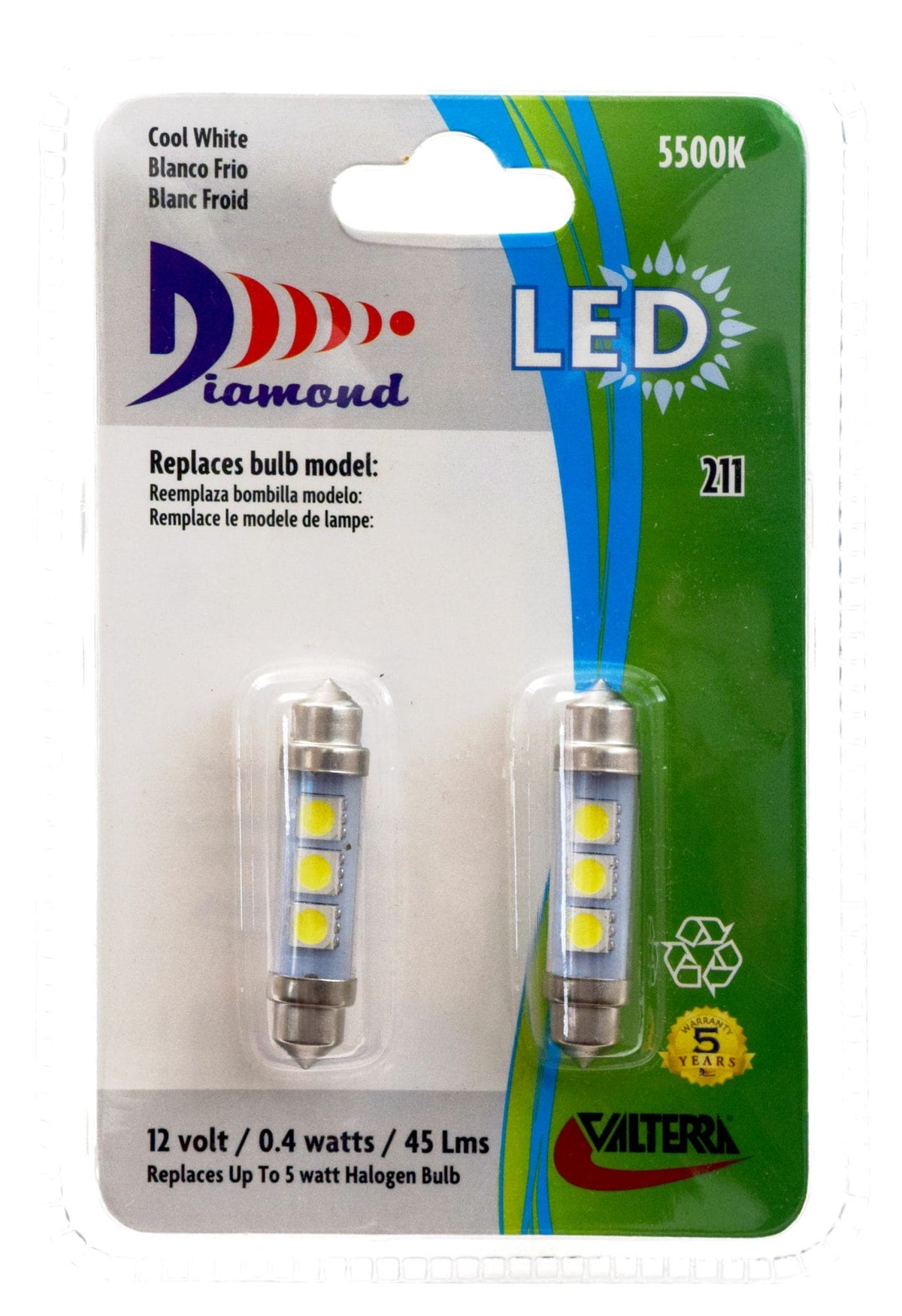 Camco #211-2 Dometic refrigerator LED bulb 25 watt equivalent