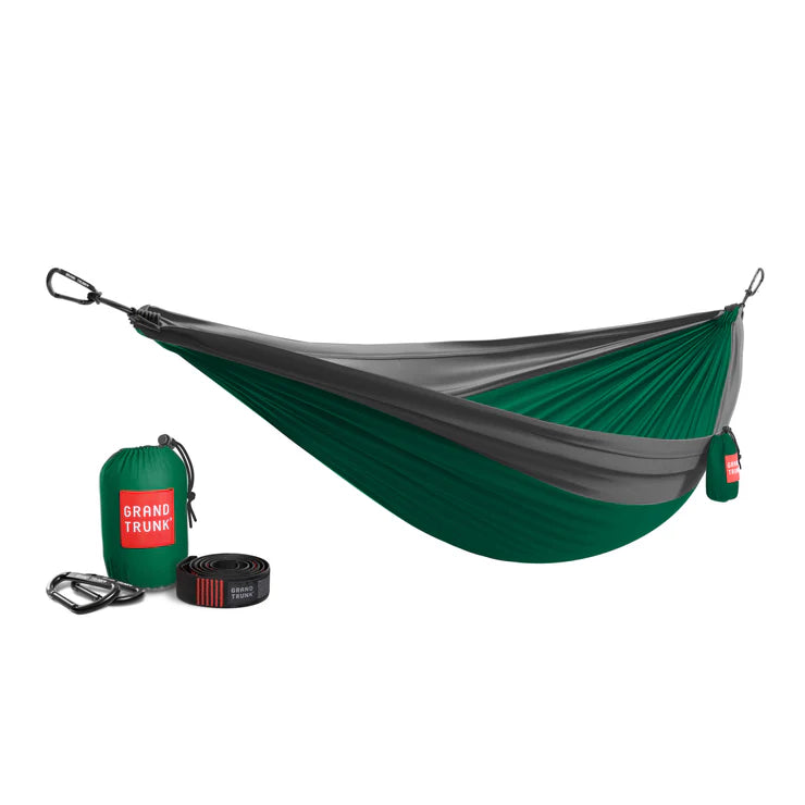 Breathable camping hammock for two people with durable reinforced stitching