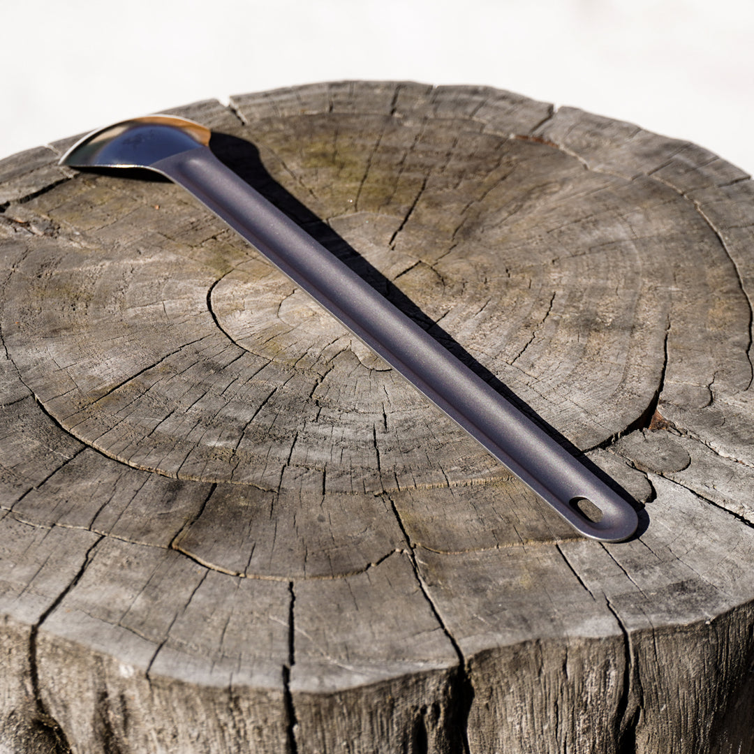 Long handle titanium backpacking spoon lightweight camping utensil