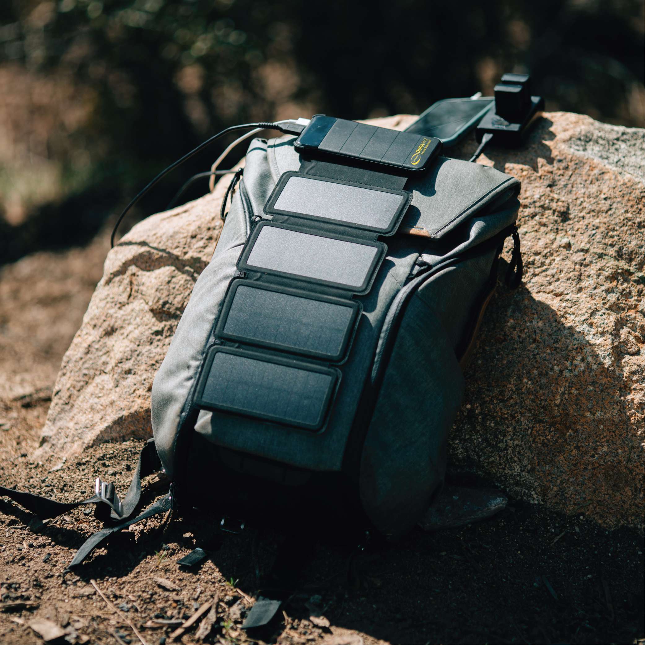 Solar battery pack charging