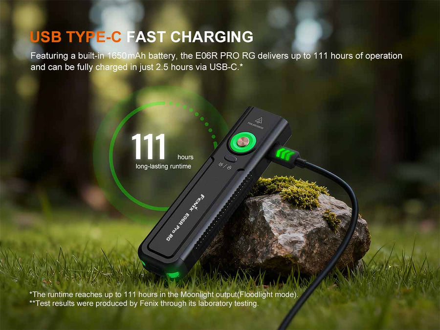 Fenix E06R PRO RG Flat Flashlight with Up to 111-Hour Runtime