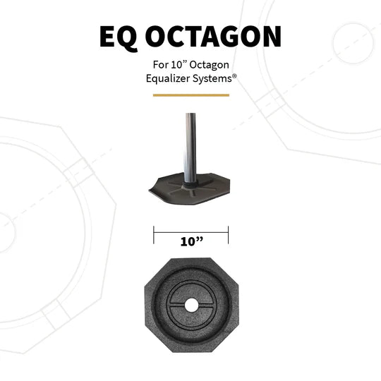 Single SnapPad EQ Octagon jack pad with large cavity for 10-inch octagonal jack feet
